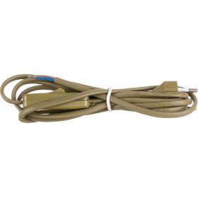 Сетевой шнур NE-AD 2A 250V, 2м с вилкой и выключателем, Золотой, 1/250, A2300-4200 (артикул 20616442) – фото 1