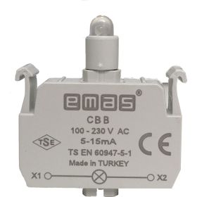 Блок-контакт подсветки Emas с белым светодиодом, серия C, 100-230 В AC CBB (артикул 16294694) – фото 1