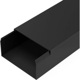Кабель-канал Промрукав черный 2-й замок в п/э 80x40 2м PR03.0219 (артикул 21691510) – фото 1