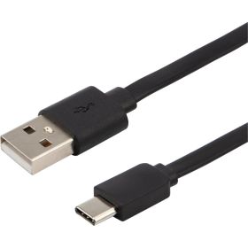 Плоский кабель USB Type-C - USB REXANT 2,4A черный 1 м 18-1888 (артикул 21956020) – фото 1