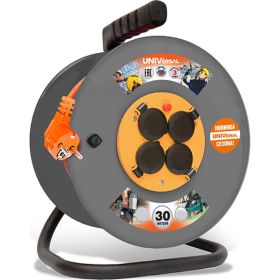 Удлинитель на катушке UNIVersal ВЕМ-250 IP-44 термо ПВС 3*1 30м 9632931 1683 (артикул 16174775) – фото 1