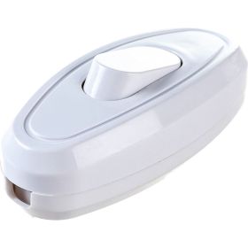 Выключатель кнопка на электропровод REXANT 250V 6А ON-OFF белый 36-3016 (артикул 20926497) – фото 1