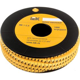 Маркировочное кольцо IEK 1-2.5мм, 4, МК, 1000шт/ролл UMK10-4 (артикул 15165193) – фото 1