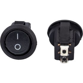 Клавиша Nord-Yada 250V 3А круглая Micro черная (2конт.) ON-OFF (2шт в упаковке) 905482 (артикул 19812766) – фото 1