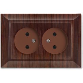 Розетка Vesta Electric roma двойная без заземления FRZ00010201FRN (артикул 24347175) – фото 1