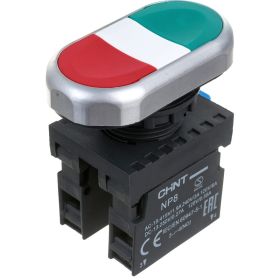 Двойная кнопка CHINT NP8-11S 1НО+1НЗ IP65 (R) 667178 (артикул 22815261) – фото 1