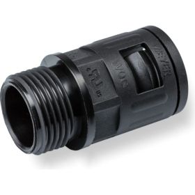Муфта для гофрированных труб WEYER WQG-M20B/AD15.8 - коннектор прямой, нар. M20x1.5 WE0203800 (артикул 23560545) – фото 1
