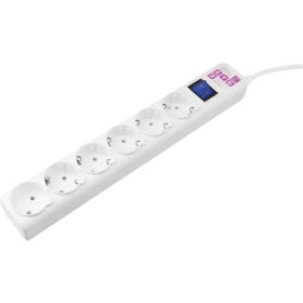 Фильтр-удлинитель Power Cube 3,0 м 6 розеток (белый) 16А/3,5кВт (3x1,5), SPG6-А1 (артикул 22955943) – фото 1