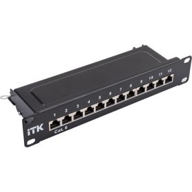 Патч-панель IEK ITK 1U кат.6 STP 12 портов 10" Dual IDC PP12-1UC06S-D05-10 (артикул 21348874) – фото 1