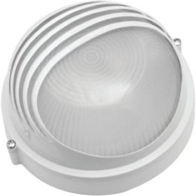 Влагозащищенный светильник Navigator 94 817 NBL-R3-60-E27/WH НПБ 1307 белый круг с ресничками 60Вт IP54 94817 (артикул 15525174) – фото 1