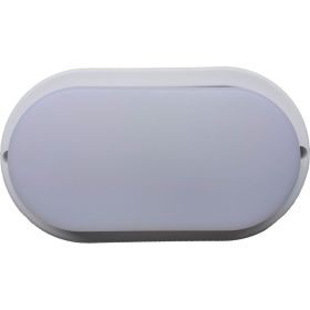 Накладной светильник Ecola LED ДПП Овал IP65 матовый белый 12W 220V 4200K 160x90x45 DPLV12ELC (артикул 16949671) – фото 1