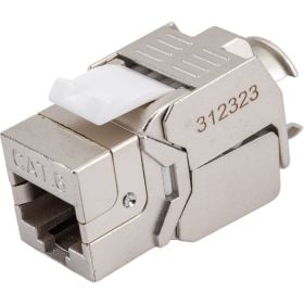 Вставка Hyperline KJ8-8P8C-C6-180-TLS-SH-F-WH Keystone Jack RJ-45 8P8C, категория 6, экранированная 426188 (артикул 16522691) – фото 1