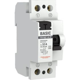 Устройство защитного отключения EKF, УЗО 2P 32А/30мА Basic elcb-2-32-30e-sim (артикул 16364586) – фото 1