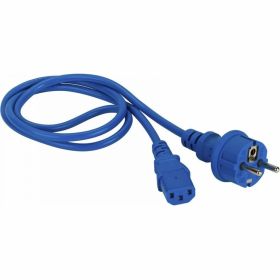 Шнур питания LANMASTER C13-Schuko, 3х0.75, 220В, 10А, синий, 3 метра LAN-PP13/SH-3.0-BL (артикул 16466363) – фото 1