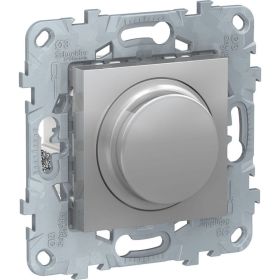 Schneider Electric UNICA NEW LED СВЕТОРЕГУЛЯТОР повор-наж, универсальный 5-200Вт, алюминий NU551430 (артикул 20330572) – фото 1