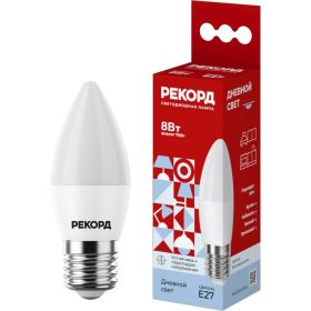 Светодиодная лампа РЕКОРД LED B37-U 8W Е27 4000К 25041 (артикул 24610371) – фото 1