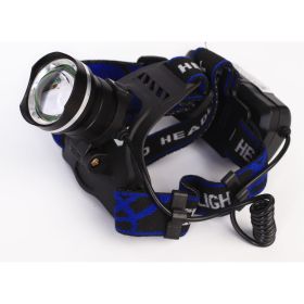 Налобный аккумуляторный фонарь Ultraflash LED5337 (3,7В, черный, 1LED, 5 Вт, фокус, 2 аккумулятора 3 режима, USB, бокс са) 15016 (артикул 25580127) – фото 1