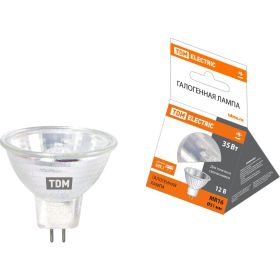 Галогенная лампа с отражателем TDM MR16, 35 Вт, 12 В, GU5.3 SQ0341-0006 (артикул 21745924) – фото 1