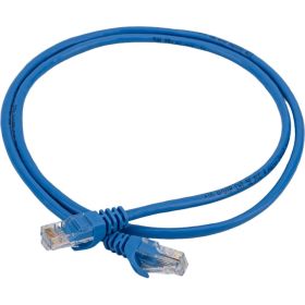 Коммутационный шнур патч-корд IEK ITK кат.5Е UTP, 1м, синий PC03-C5EU-1M (артикул 19639482) – фото 1