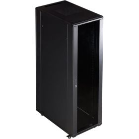 TWT Шкаф 19 Business, 18U 600x800, черный, передняя дверь стекло, задняя дверь распашная металл (артикул 16102425) – фото 1