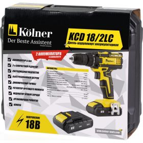 Аккумуляторная дрель-шуруповерт Kolner KCD 18/2LС (артикул 15910206) – фото 14