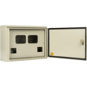 Щит учета МЭК ЭЛЕКТРИКА ЩУ-1/2-С 310х420х120 IР65 под два счетчика с креплением на столб MEC23302 (артикул 18761856) – фото 1