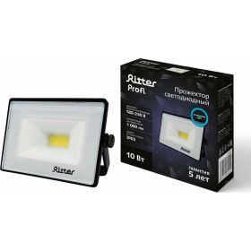 Светодиодный прожектор RITTER серия PROFI 230В 10 Вт 6500К 1000Лм IP65 черный 53405 5 (артикул 23833923) – фото 1