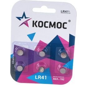Элемент питания КОСМОС G3 (L736/LR41/192/392) 1.5V Alkaline 6BL, KOCG3(LR41)BL6 (артикул 24428494) – фото 1