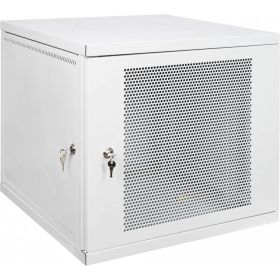 Настенный разборный шкаф КДДС 19"", 9U, ПЕРФОРИРОВАННАЯ дверь, 600x600, серый УТ000004357 (артикул 21641602) – фото 1