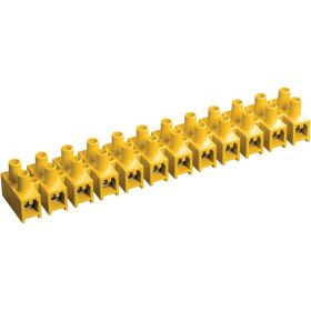 Клеммник IEK 12x25.0, ЗВИ-80, н/г, желтый UZV7-080-25 (артикул 15162694) – фото 1