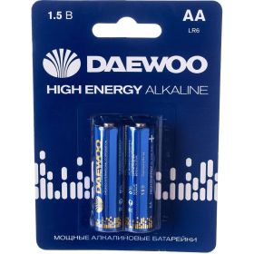 Алкалиновая батарейка Daewoo LR 6 HIGH ENERGY Alkaline BL-2 5030299 (артикул 17371770) – фото 1