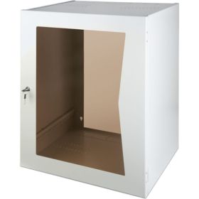 Настенный шкаф КДДС 19" 9U со стеклянной дверцей 00000000048 (артикул 23554221) – фото 1