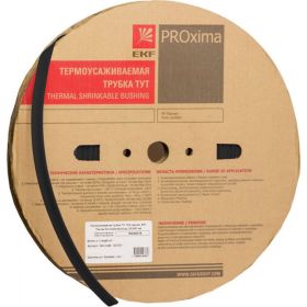 Термоусаживаемая трубка EKF PROxima ТУТ нг, 5/2.5, черная, рулон tut-5-b (артикул 16501628) – фото 1