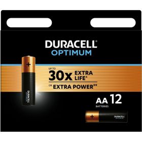 Батарейки Duracell Optimum щелочные, размера АА, 12 шт., Б0056028 (артикул 20772099) – фото 1