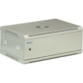 Серверный настенный шкаф W&T 4U 600х450 19 дюймов серый M046045GWTWOF (артикул 19636398) – фото 1