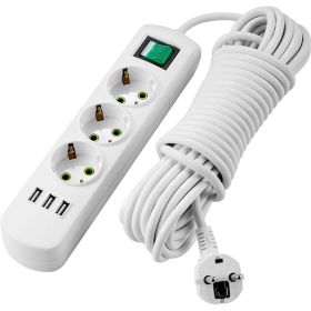 Удлинитель Lezard LETITIA с/з 3 входа 5 метра с выключ. c USB 721-0305-302U (артикул 17172133) – фото 1