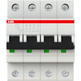 Автоматический выключатель ABB S204, C10, 4-полюсной 22CDS254001R0104 (артикул 16893871) – фото 1
