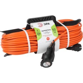 Силовой удлинитель на рамке ЭРА UFx-1e-3x1.5-50m-IP44 с заземлением 1 гнездо 50м ПВС 3х1.5 Б0046814 (артикул 16200013) – фото 1
