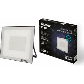 Светодиодный прожектор RITTER серия PROFI 230В 300 Вт 6500К 30000Лм IP65 черный 53413 0 (артикул 23833971) – фото 1