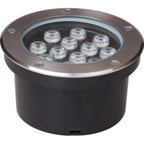Светильник Jazzway PGR R180 12w 4000K 30гр Сhrome грунтовый встраиваемый IP67 5006560A (артикул 16091727) – фото 1