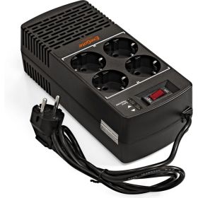Стабилизатор ExeGate Power AD5000-500 500VA/300W, диапазон 150-280В, 4 евророзетки 285941 (артикул 17619600) – фото 1