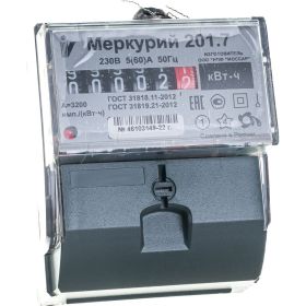 Счетчик Инкотекс Меркурий 201.7 1ф 5-60А 1 класс точности, 32680 331902 (артикул 15826185) – фото 1