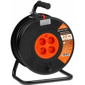Удлинитель на катушке ЮПИТЕР 20 м 4 розетки 3,5кВт JP8403-04 (артикул 22898301) – фото 1