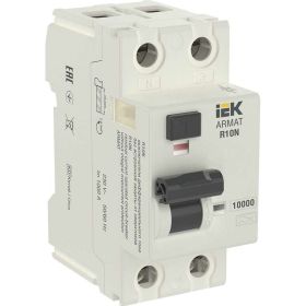 Выключатель дифференциального тока IEK ARMAT R10N 2P 40А 30мА тип AC AR-R10N-2-040C030 (артикул 20720043) – фото 1
