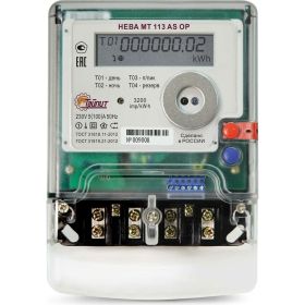 Счетчик электроэнергии ТАЙПИТ НЕВА МТ 113 AS OP 5(100) 6032799 (артикул 23539503) – фото 1