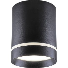 Накладной светильник truEnergy gx53 d85xh80мм ip20 черный/алюминий 21002 (артикул 24458691) – фото 1