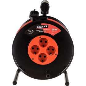 Удлинитель Gigant ПВС 2x1,5 50м на катушке 80071 (артикул 23822847) – фото 1