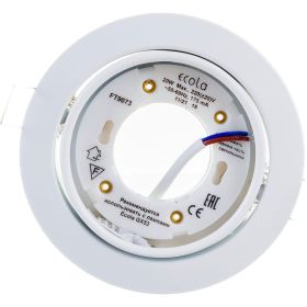 Встраиваемый светильник Ecola поворотный GX53 FT9073 белый 40x120 FW5390ECB (артикул 16950025) – фото 1