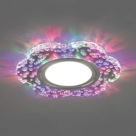 Встраиваемый потолочный светильник FERON со разноцветной LED подсветкой MR16 G5.3, прозрачный 32540 (артикул 15929086) – фото 1