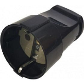 Разборная розетка General Lighting Systems GRV-S-16-R-G-B-IP20 16А круглая, с/з черная IP20 Рас. 470503 (артикул 21533776) – фото 1